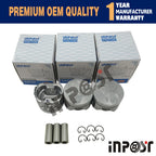3X STD Piston Set 67mm for Kubota D782 (Part Numbers: STD)