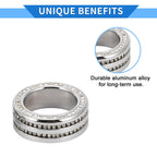 Set of 4 AC Media Tune Switch Knob Cover Ring for Honda Civic (2022) Silver Tone