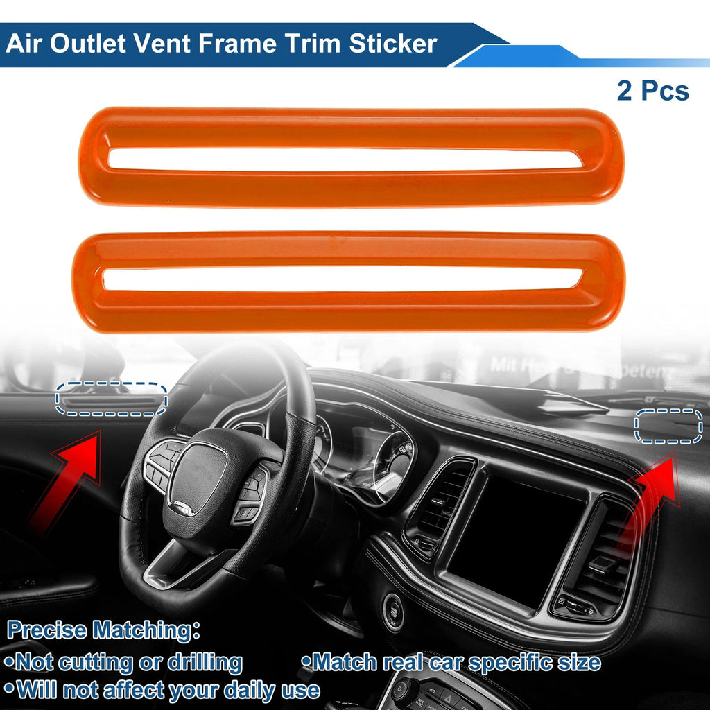 Set of 2 Air Condition Outlet Vent Trim Cover Frame for Dodge Challenger (2015–2023)