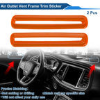 Set of 2 Air Condition Outlet Vent Trim Cover Frame for Dodge Challenger (2015–2023)