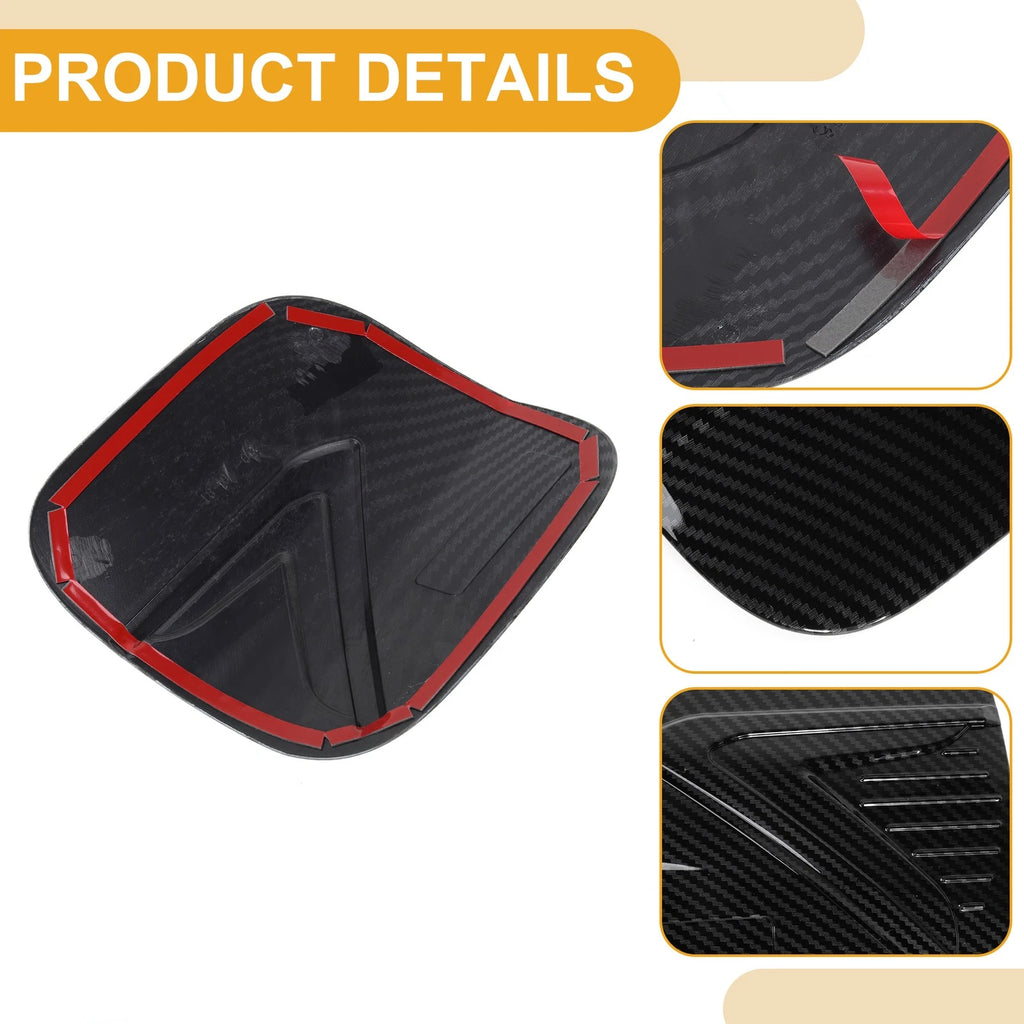 Fuel Tank Door Cap for Mitsubishi Eclipse (2018–2025) Carbon Fiber Black