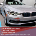 Tow Hook Cover for BMW 320i (2016-2018) Silver Tone