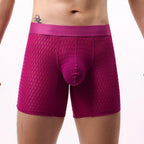 Mens Lace Boxer Shorts Underwear Midrise Breathable U Bulge Pouch