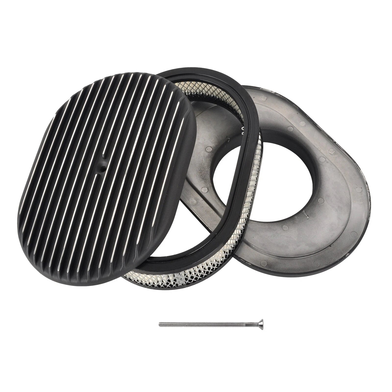 Short Valve Covers & 12" Oval Air Cleaner for Chevy SBC (1958–1986)