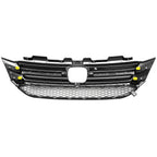 Front Bumper Upper Grille with Chrome Trim for Honda Pilot (2016-2018)