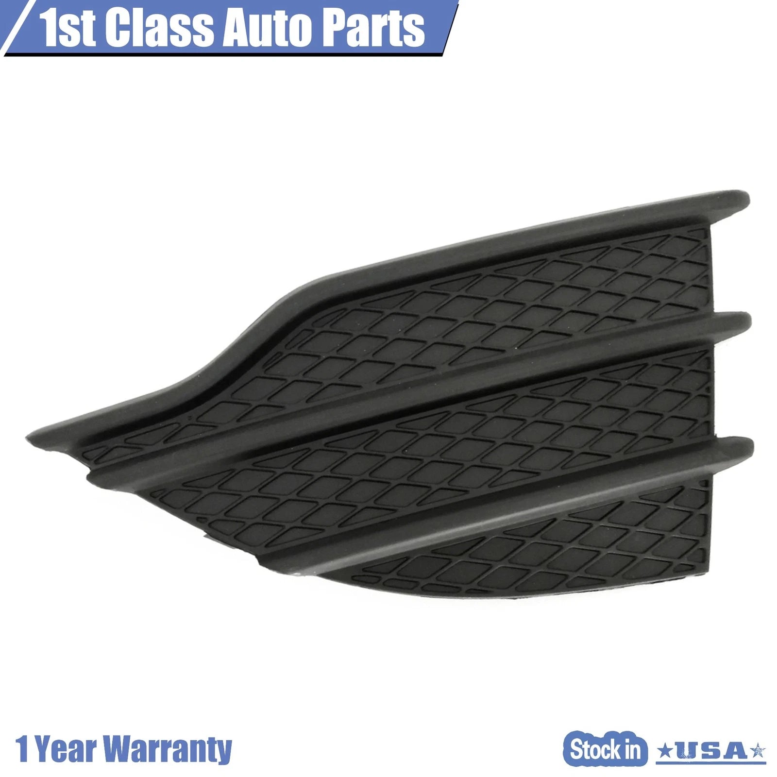 Set of 2 Bumper Cover Grille Inserts for Ford Escape (2013-2016) Black