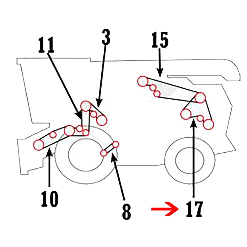 Straw Chopper Drive Belt for John Deere Combine (AMH162727, H162727)