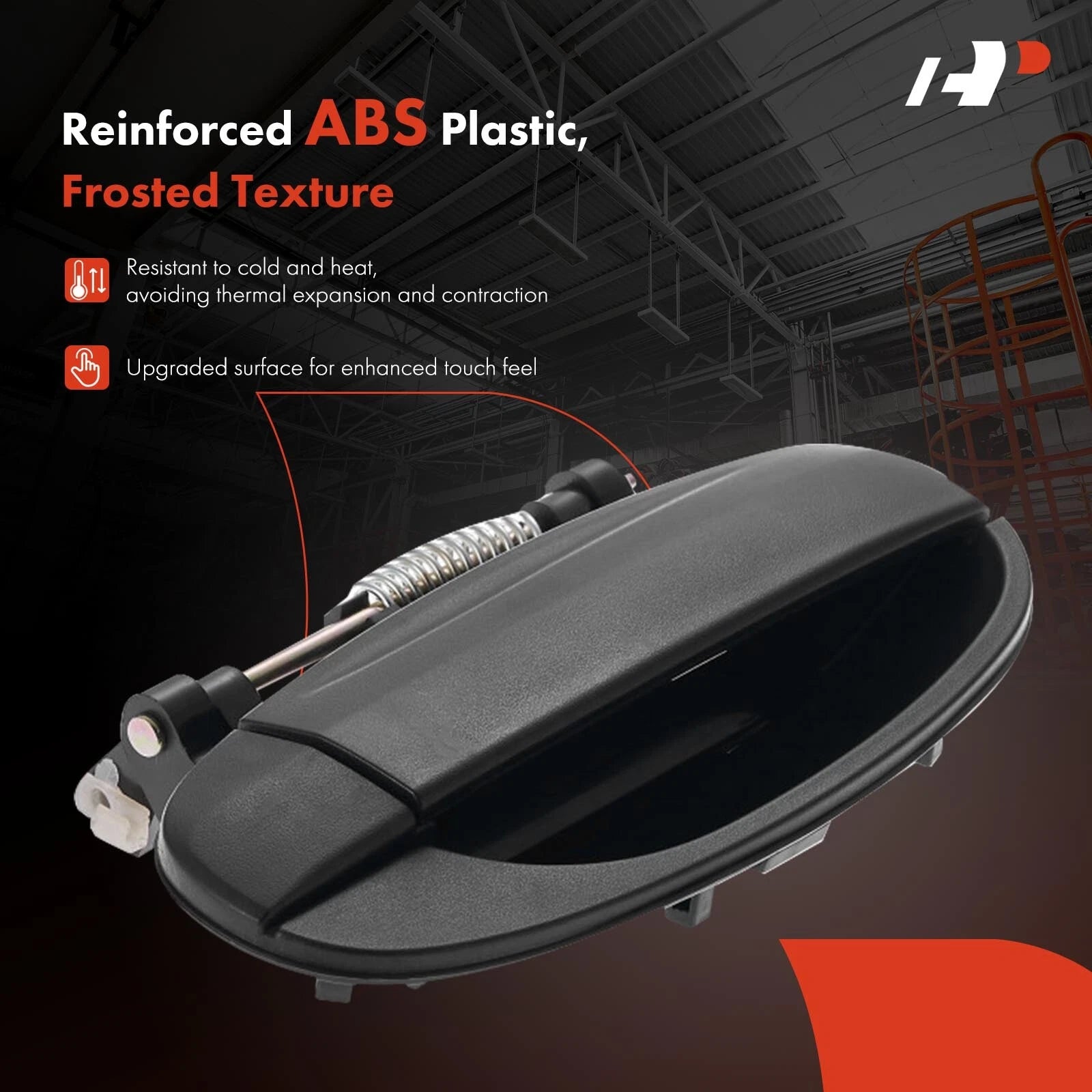 Rear Right Black Exterior Door Handle for Chevy Aveo (2004)