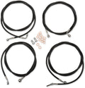 Handlebar Cable/Brake Line Kit for LA Choppers Mini Ape Hanger (Black)
