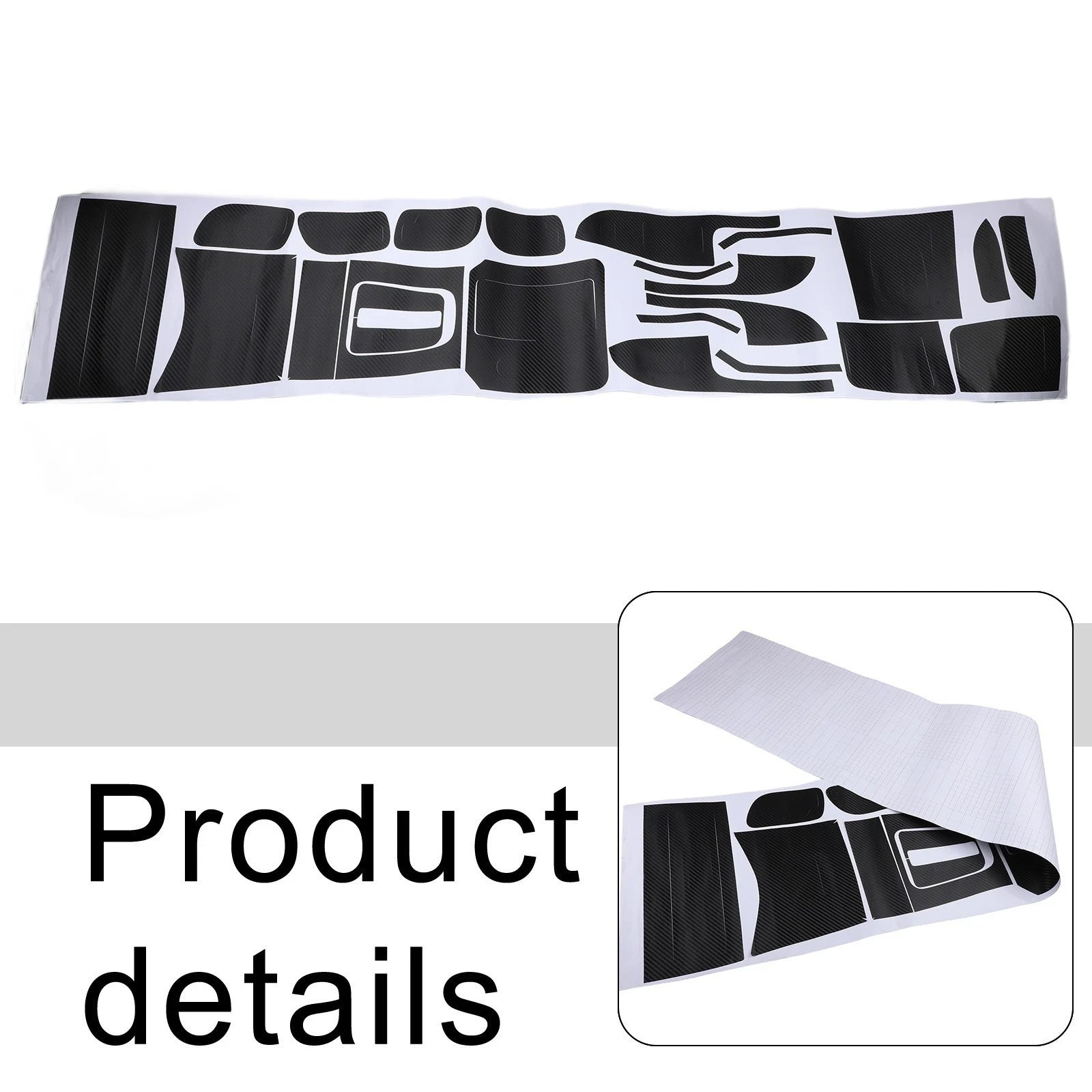 Vinyl Carbon Fiber Console Decals for