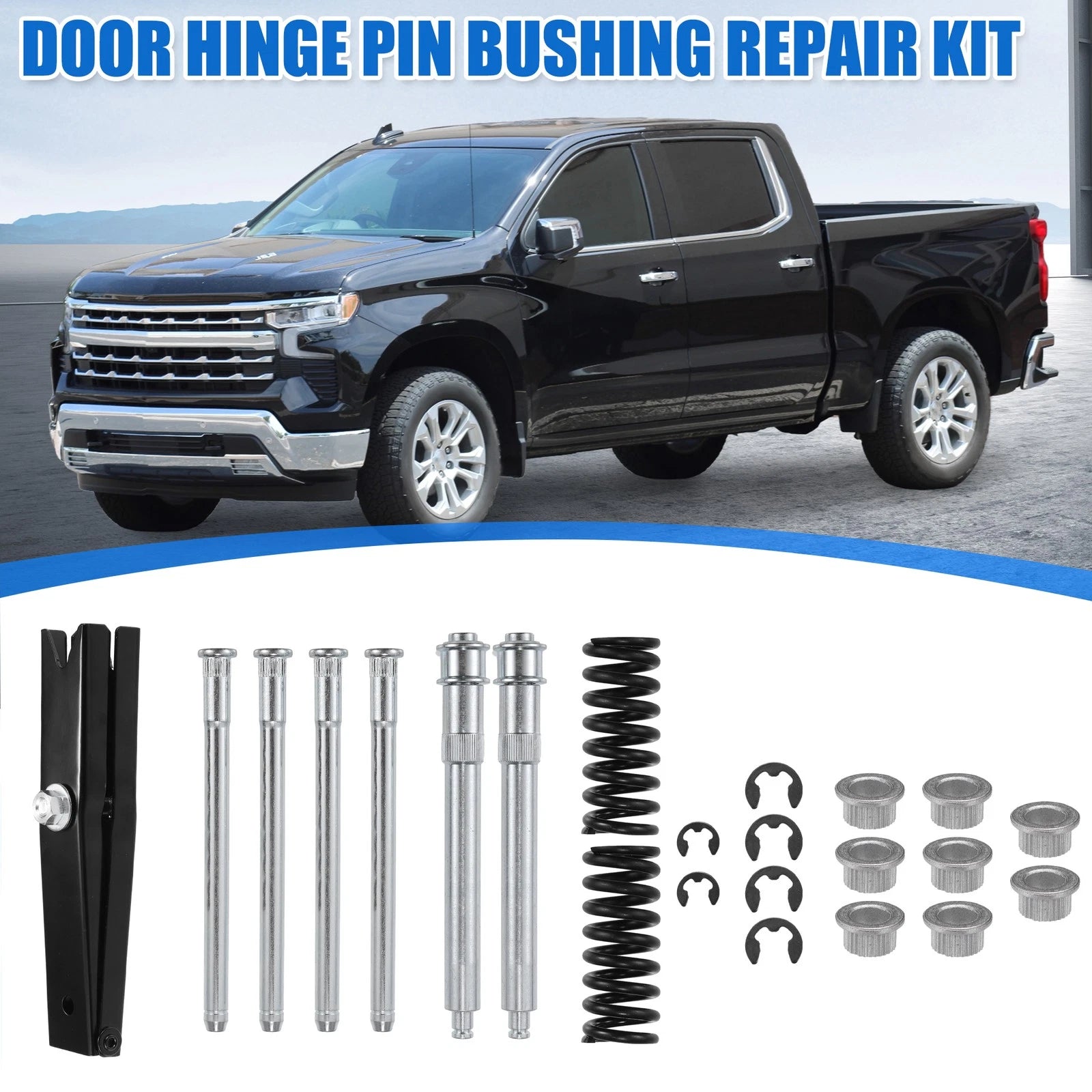 Set of 4 Door Hinge Pin Bushings with Spring for Chevrolet Tahoe (1995–2000)