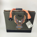 Picnic Basket with Wicker Lid & Handles for Harley-Davidson (Vivid Bar & Shield)