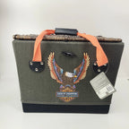 Picnic Basket with Wicker Lid & Handles for Harley-Davidson (Vivid Bar & Shield)