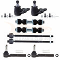 Set of 8 Inner Outer Tie Rod Ends for Buick Terraza AWD (2005–2006)