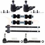 Set of 8 Inner Outer Tie Rod Ends for Buick Terraza AWD (2005–2006)