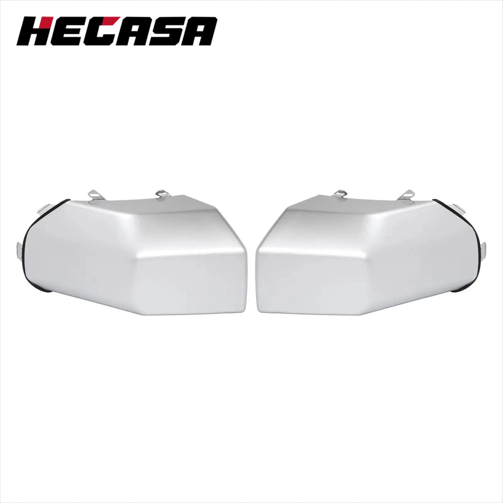 Set of 2 Silver Front Corner Bumper End Caps for Toyota FJ Cruiser (2007–2014)