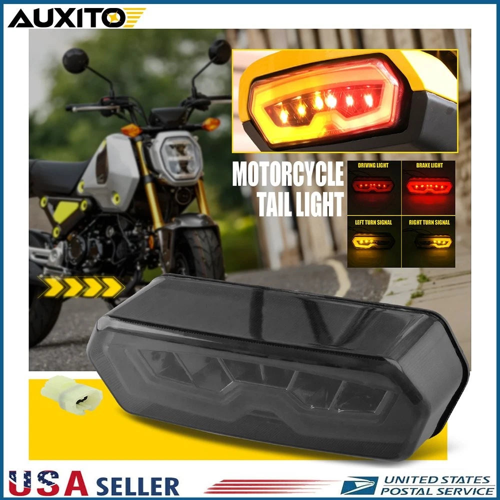 LED Integrated Brake Tail Light Turn Signals for Honda MSX/GROM125 (2013–2023)