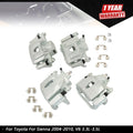 Set of 4 Brake Calipers for Toyota Sienna (2004–2010)