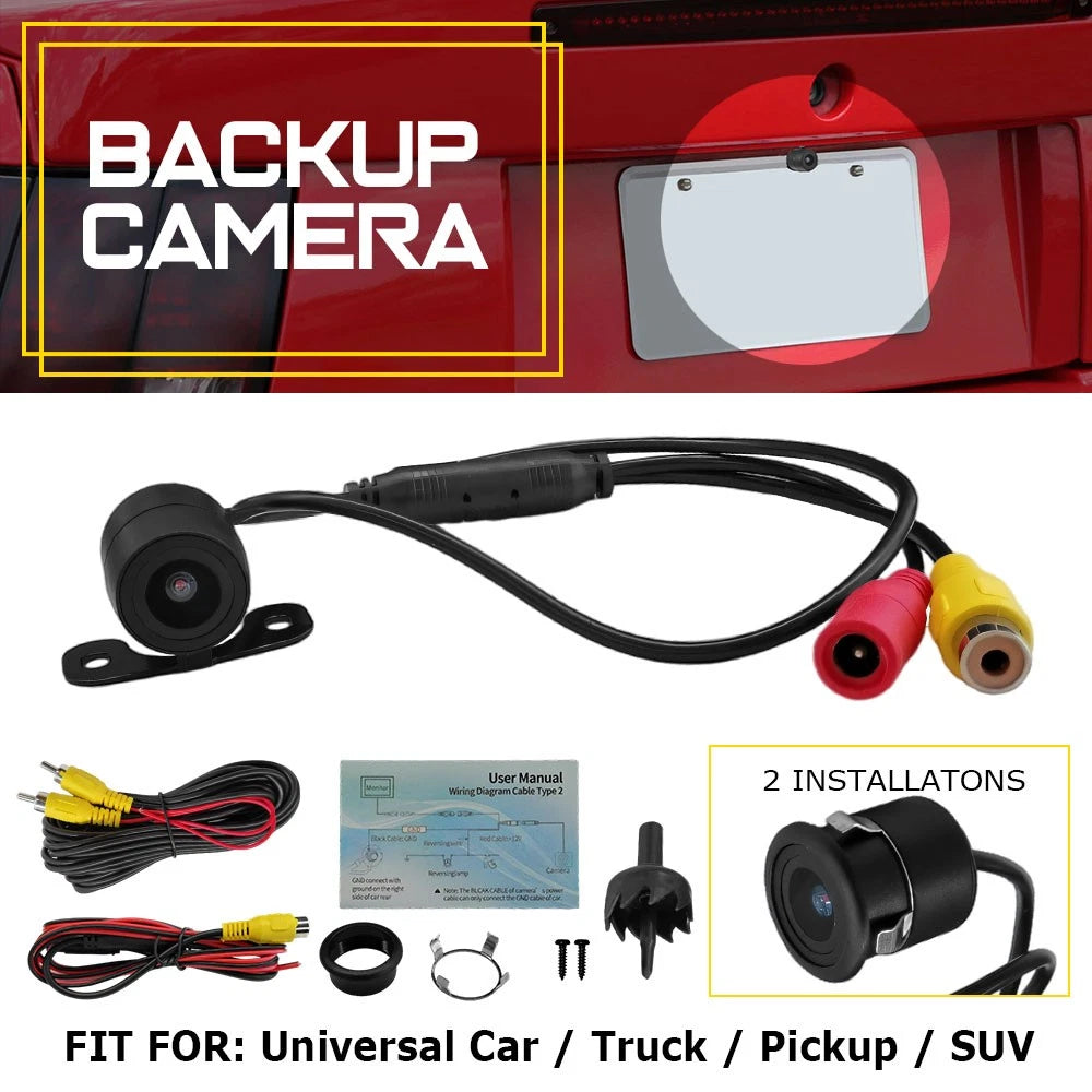 Backup Camera for Car (170° HD, Night Vision, Waterproof)