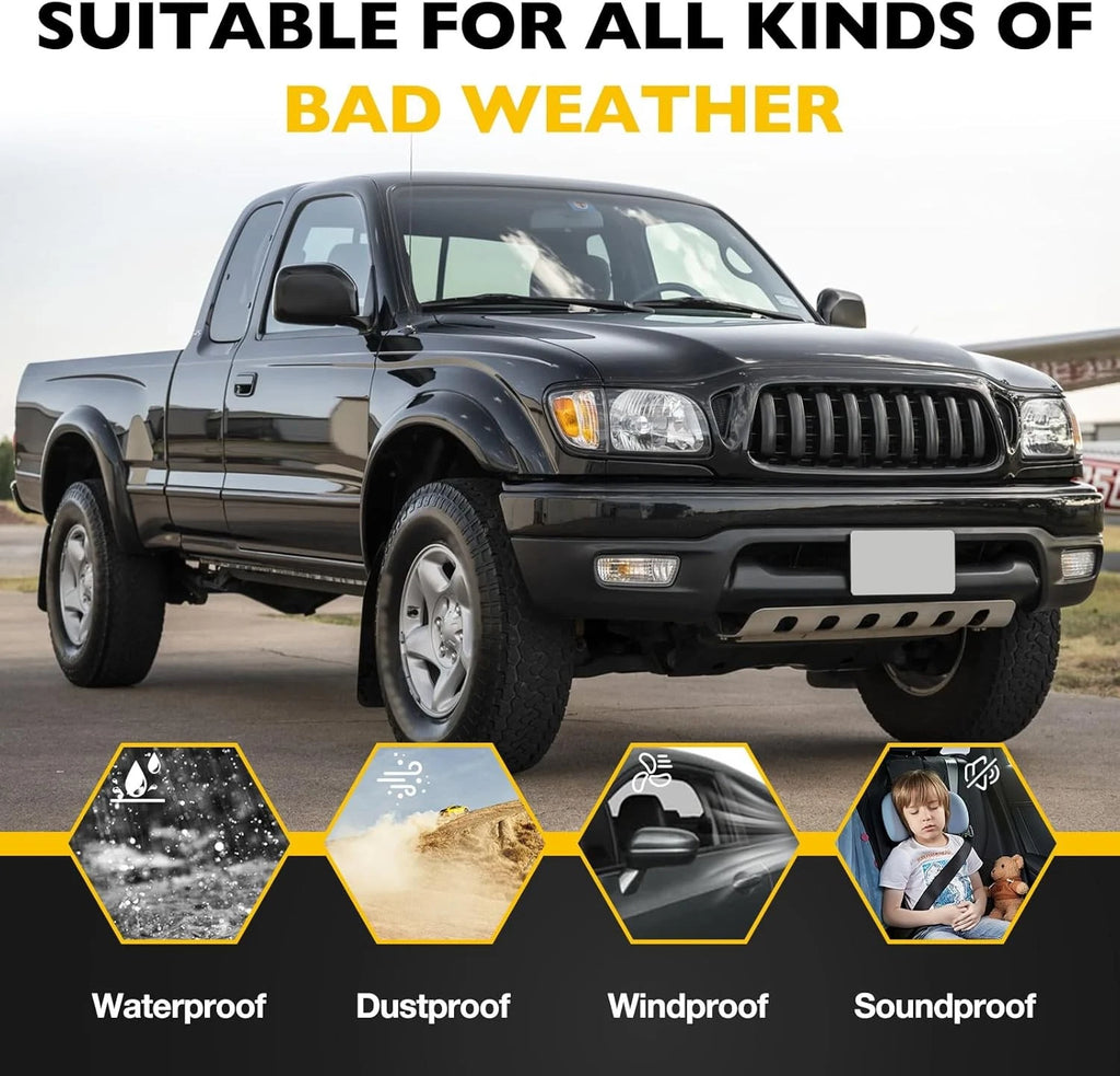 2X Front Weatherstrip Door Window Moulding Trim Seal for Toyota Tacoma (1995–2004)