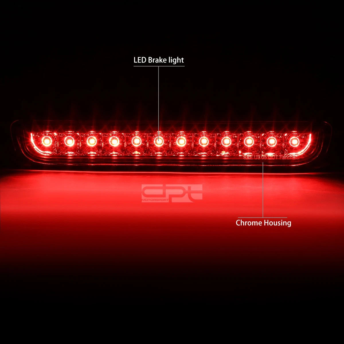Full LED Third Tail Brake Light Lamp Chrome for Toyota FJ Cruiser (2007–2014)