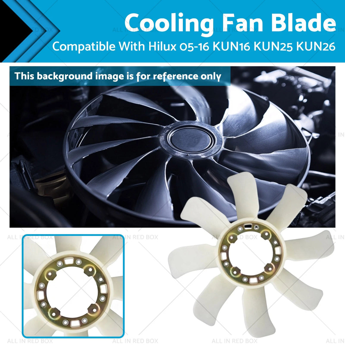 Cooling Fan Blade for Toyota Hilux (2005–2016) KUN16 KUN25 KUN26 1KD-FTV