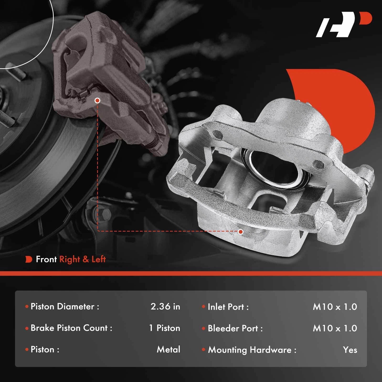 Pair Front Brake Calipers for Nissan Pickup (1995–1997) 720 D21