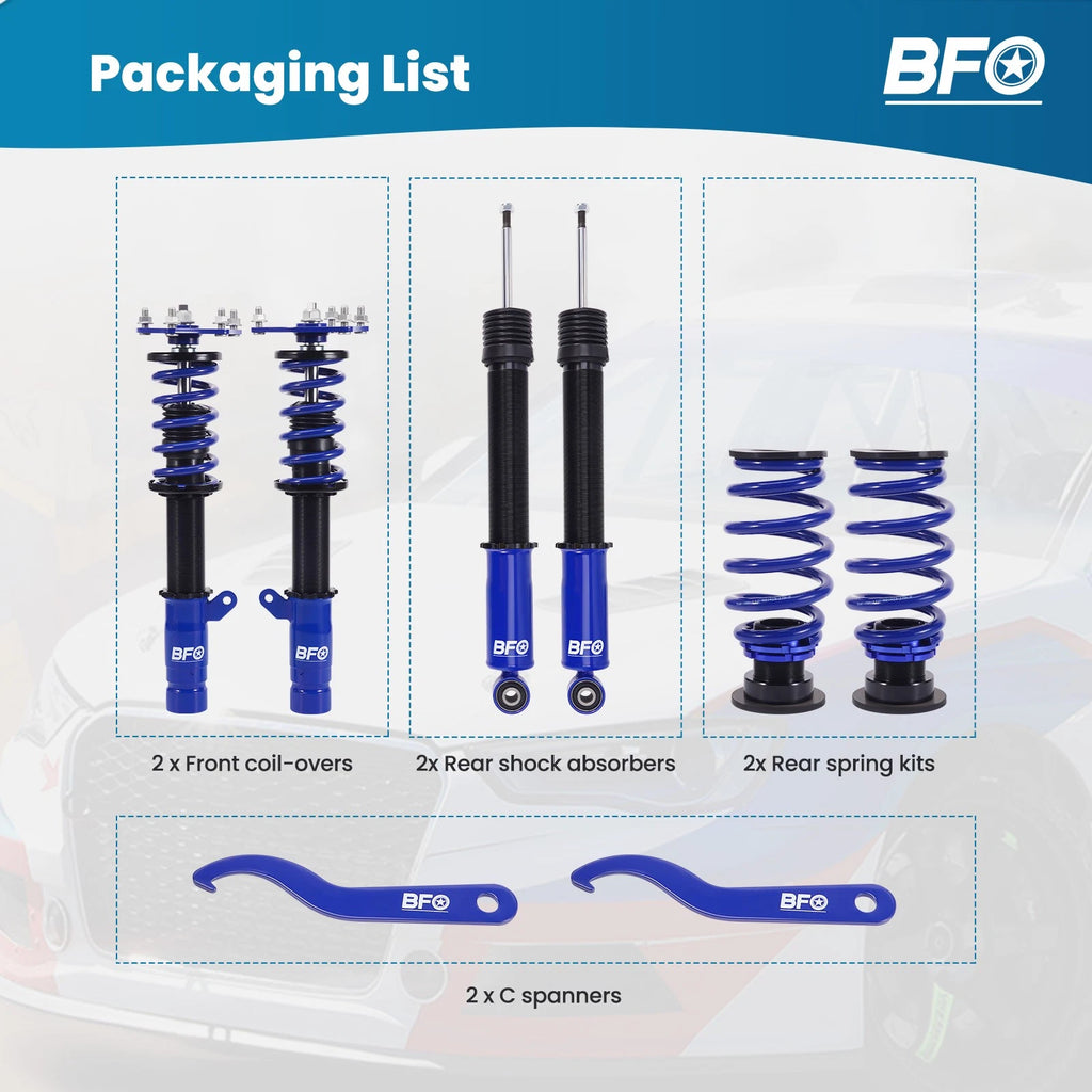 BFO Coilovers Suspension Kit for Honda Accord (2018–2022) Height Adjustable