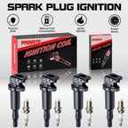 Set of 4 Ignition Coils & 4 Spark Plugs for BMW 328i 535i 550i 750i X5 X6 (2007–2016) UF592