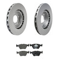 Hella Front 315mm Vented Rotors & Low-Met Disc Brake Pad Kit for BMW E36 M3 Z3 (1992–1999)
