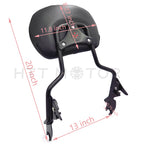 Sissy Bar Upright Passenger Backrest Pad for Harley Touring (2009–2018)