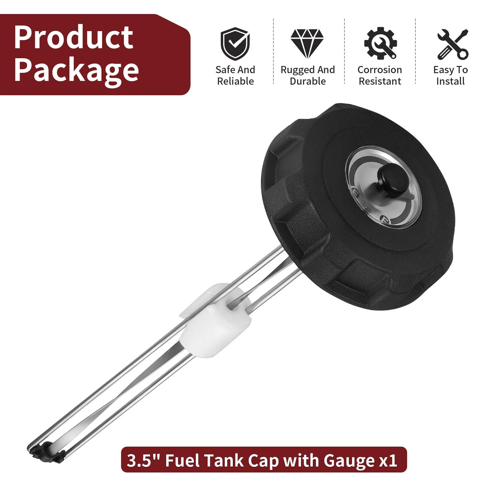 Fuel Tank Cap with Gauge 3-1/2" for Scag Turf Tiger (SMST SMT STT) 482497 483788