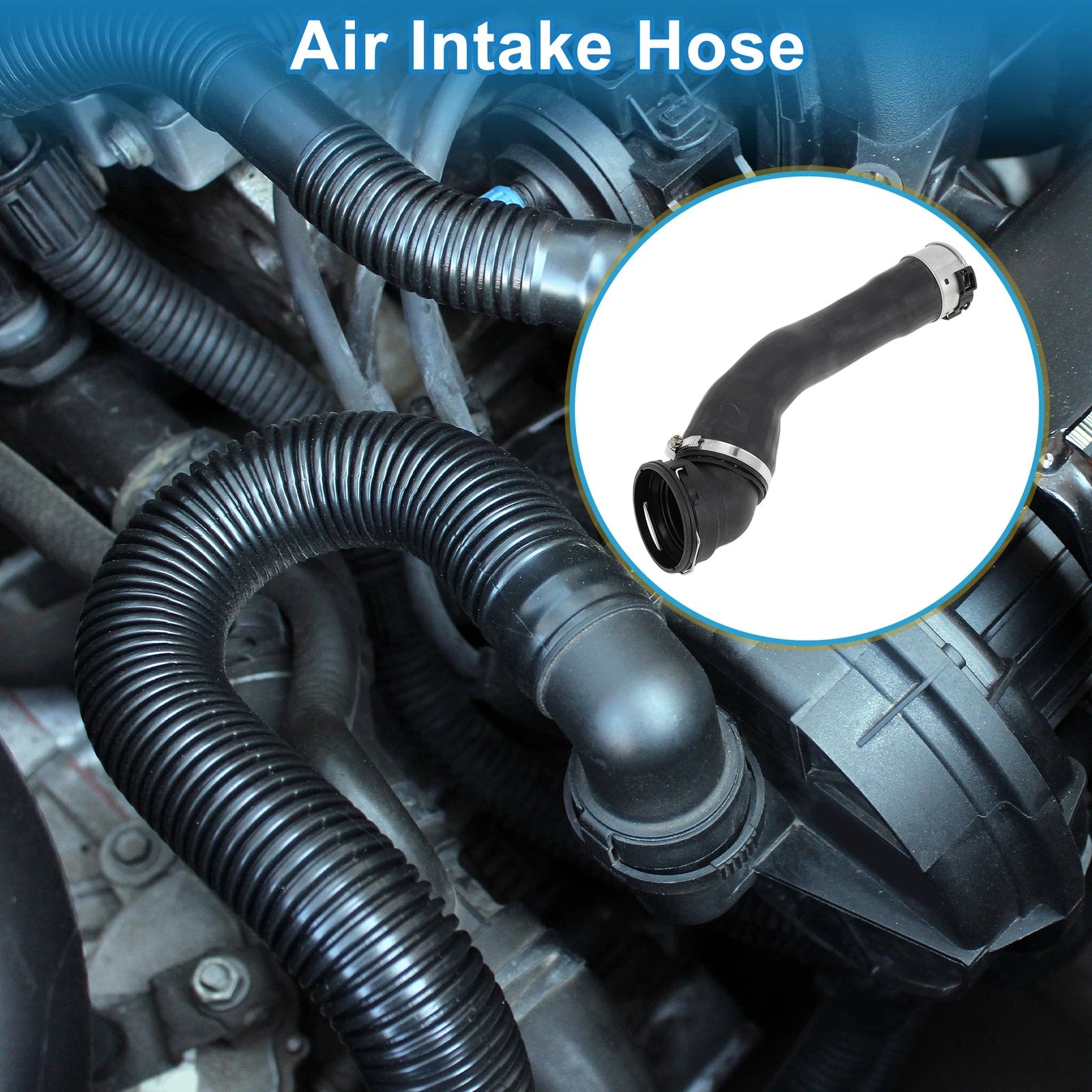 Engine Air Intake Hose with Clamps for BMW 5 Series E60 (2006–2009) No. 11617803747