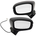 Set of 2 Mirrors for Honda Odyssey (2018–2023) Power Manual Fold Black