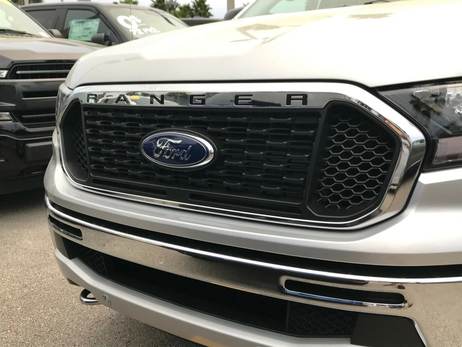 Gloss Black Grille Letters Replacement ABS Plastic Inlay for Ford Ranger (2019–2023)