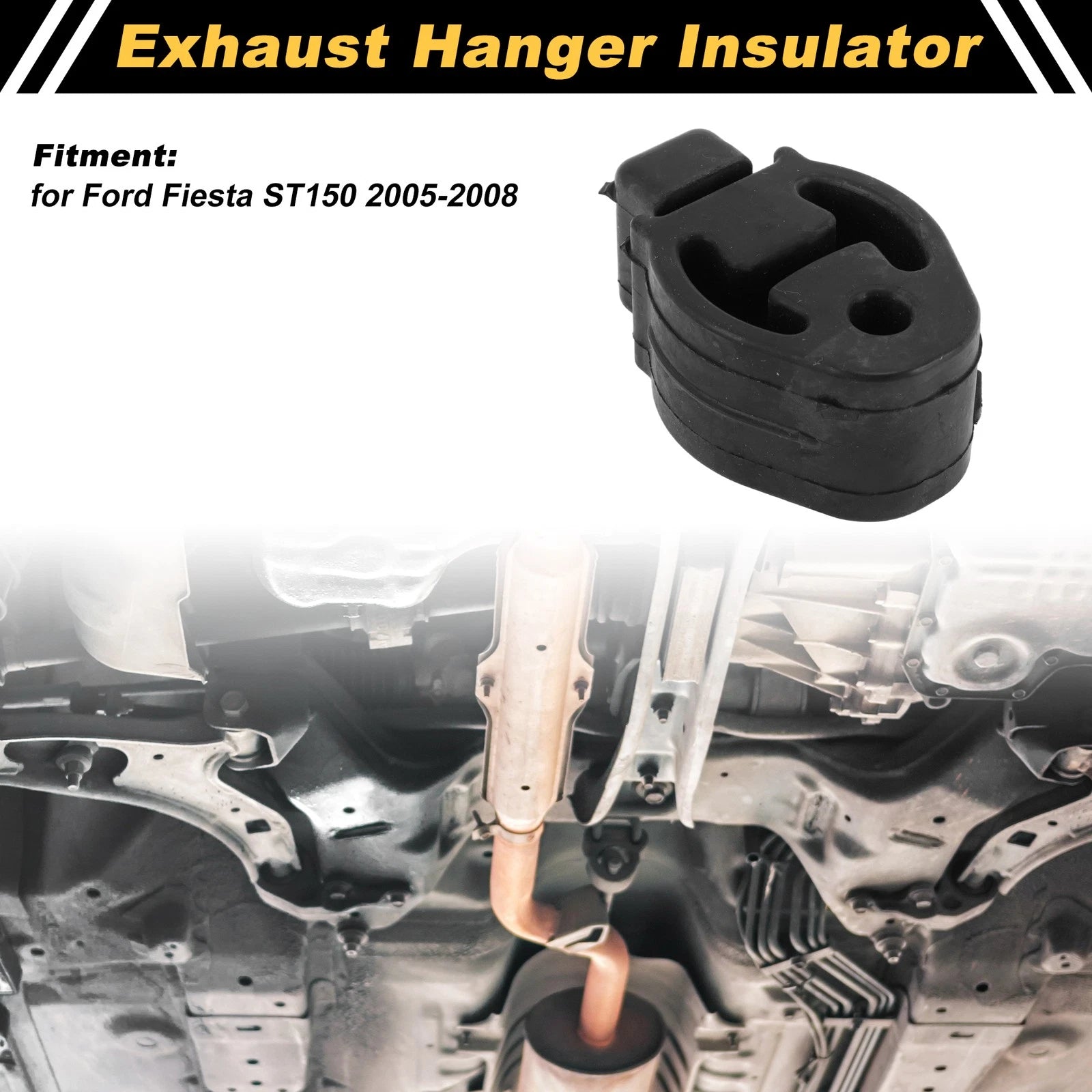 Muffler Exhaust Hanger for Ford Fiesta ST150 (2005–2008) 3M515A262EB Rubber Black