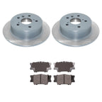 DuraGo Rear Rotors & Advics Ceramic Disc Brake Pads Kit for Avalon Camry ES350 (FWD)