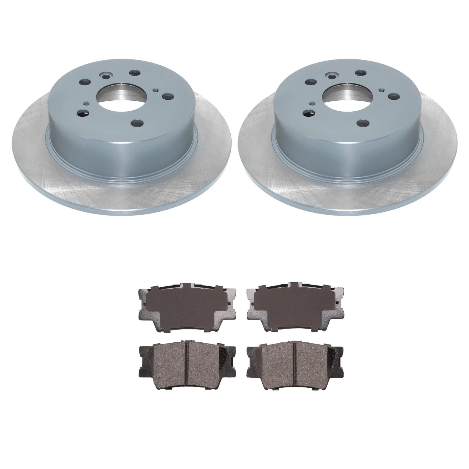 DuraGo Rear Rotors & Advics Ceramic Disc Brake Pads Kit for Avalon Camry ES350 (FWD)