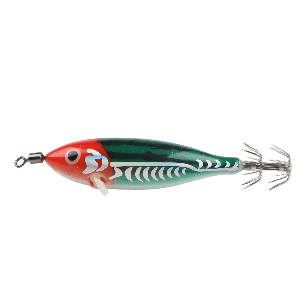 5 7g Glow Squid Jig Lure with Shrimp Design for Night Fishing