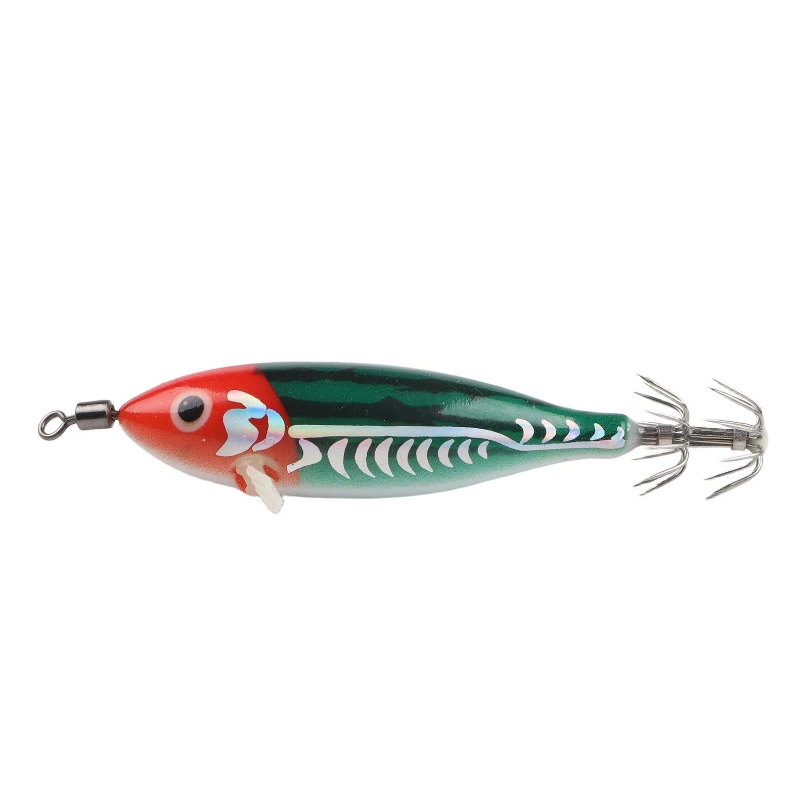 5 7g Glow Squid Jig Lure with Shrimp Design for Night Fishing