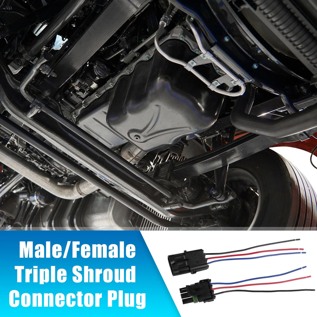 Set of 1 Car 3-Pin Male/Female Connector Plug for BMW (No. 12015793)
