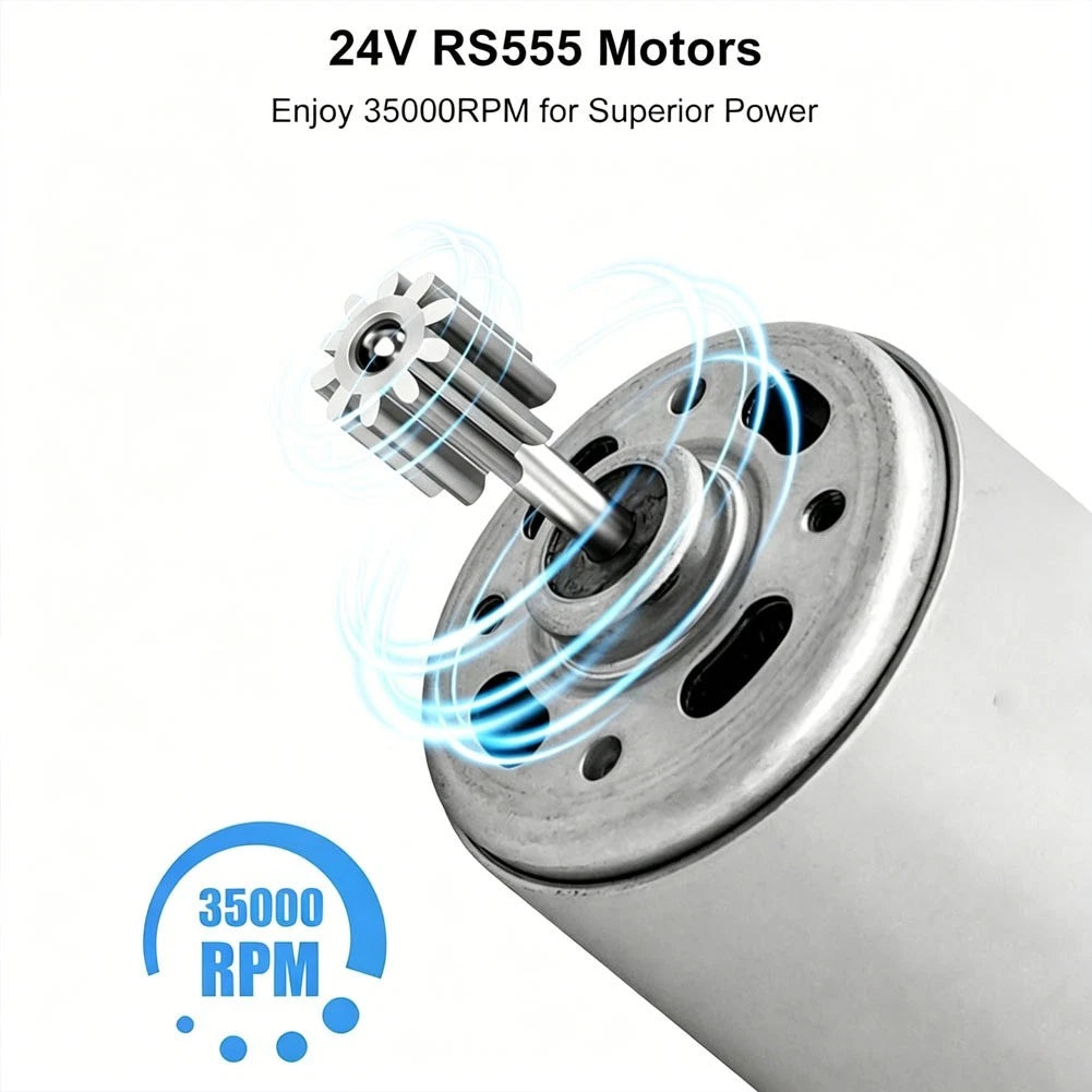 RS555 24V Motor for Juicer Motors, Shredder Drives, Industrial Drill Systems