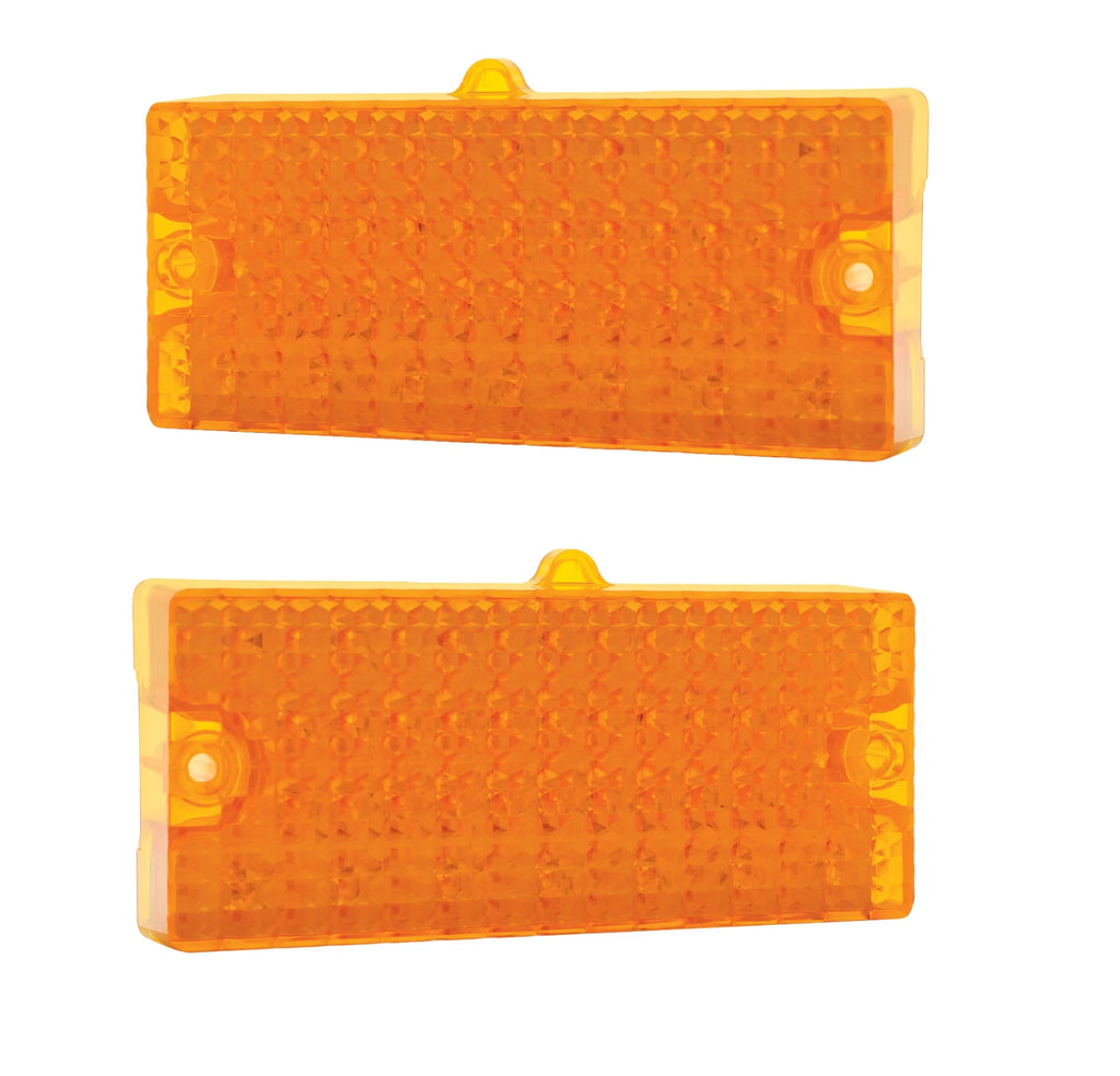 Amber LED Parking Turn Signal Lights Pair for 1969–1970 Chevy Pickup