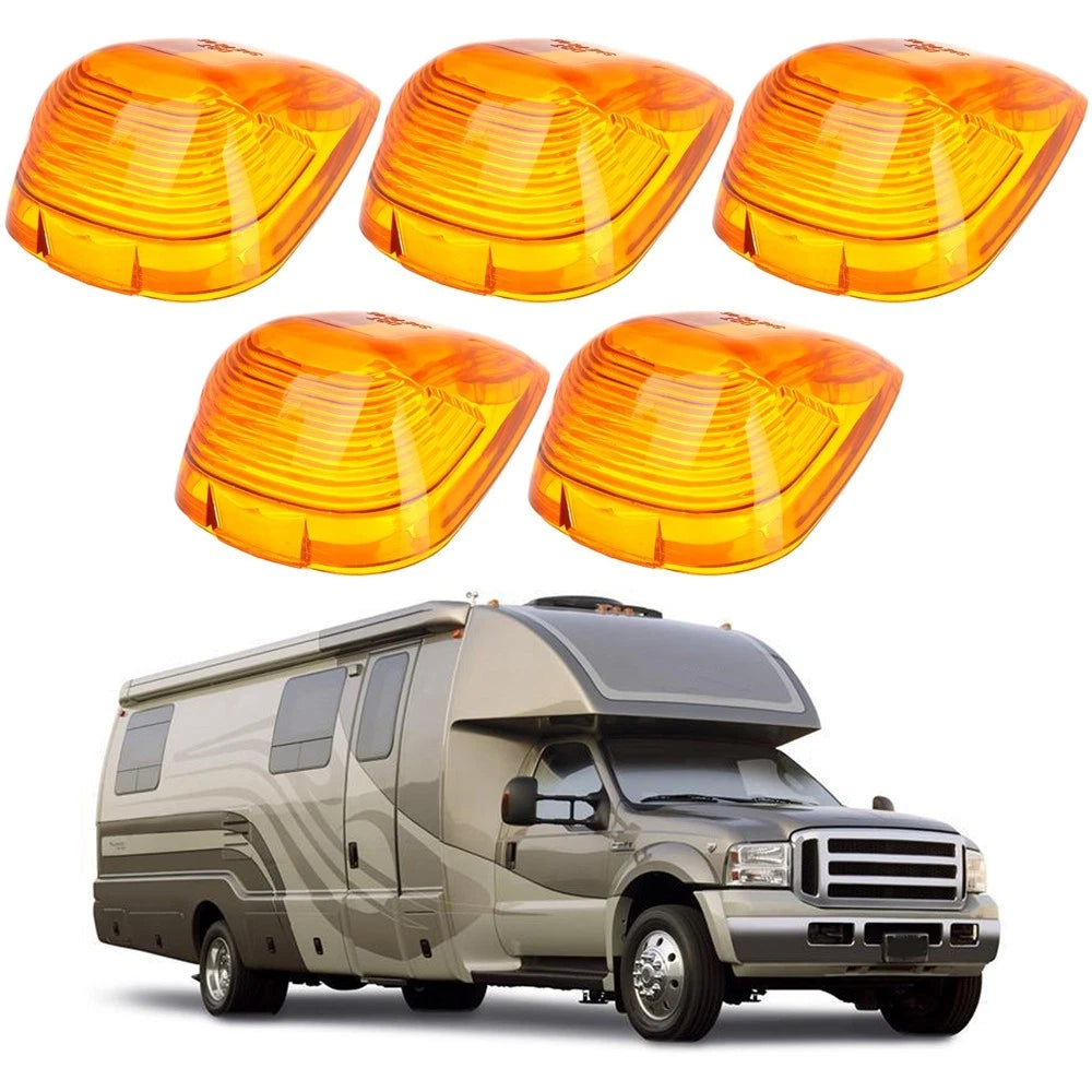 5X Amber Top Cab Marker Light Lens Cover for Ford Super Duty (1999–2023)