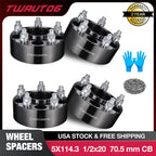 4PCS 2'' Hubcentric Wheel Spacers for Ford Ranger Explorer Mustang (2012–2024)