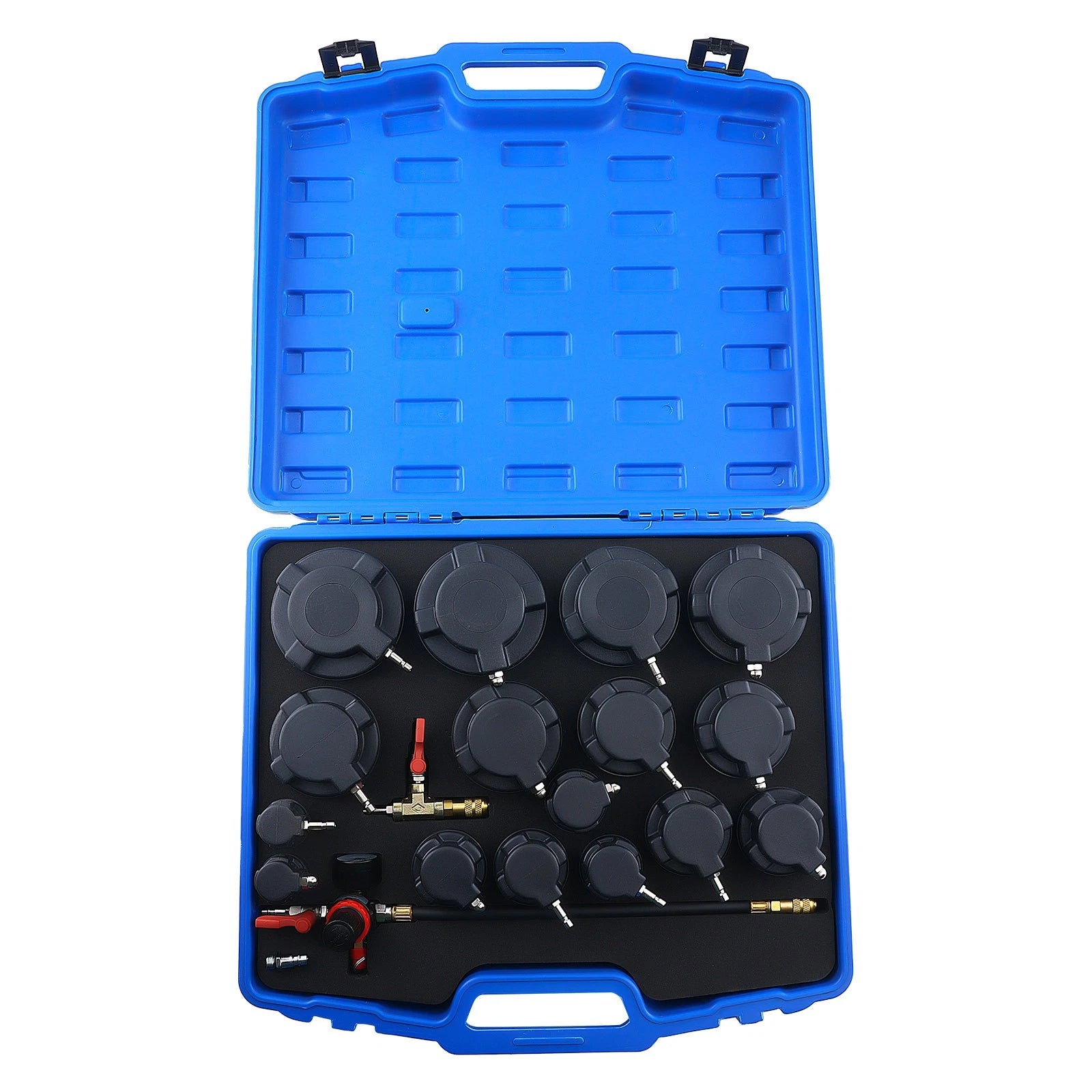 19Pcs Turbo Boost Leak Tester Adapters Pressure Gauge Valve