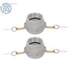 2PC 3" Aluminum Cam Lock Fitting for Hose Couplers