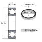 Deep Groove Ball Bearing P5 for Scooter Skateboard Wheel (40x52x7mm)