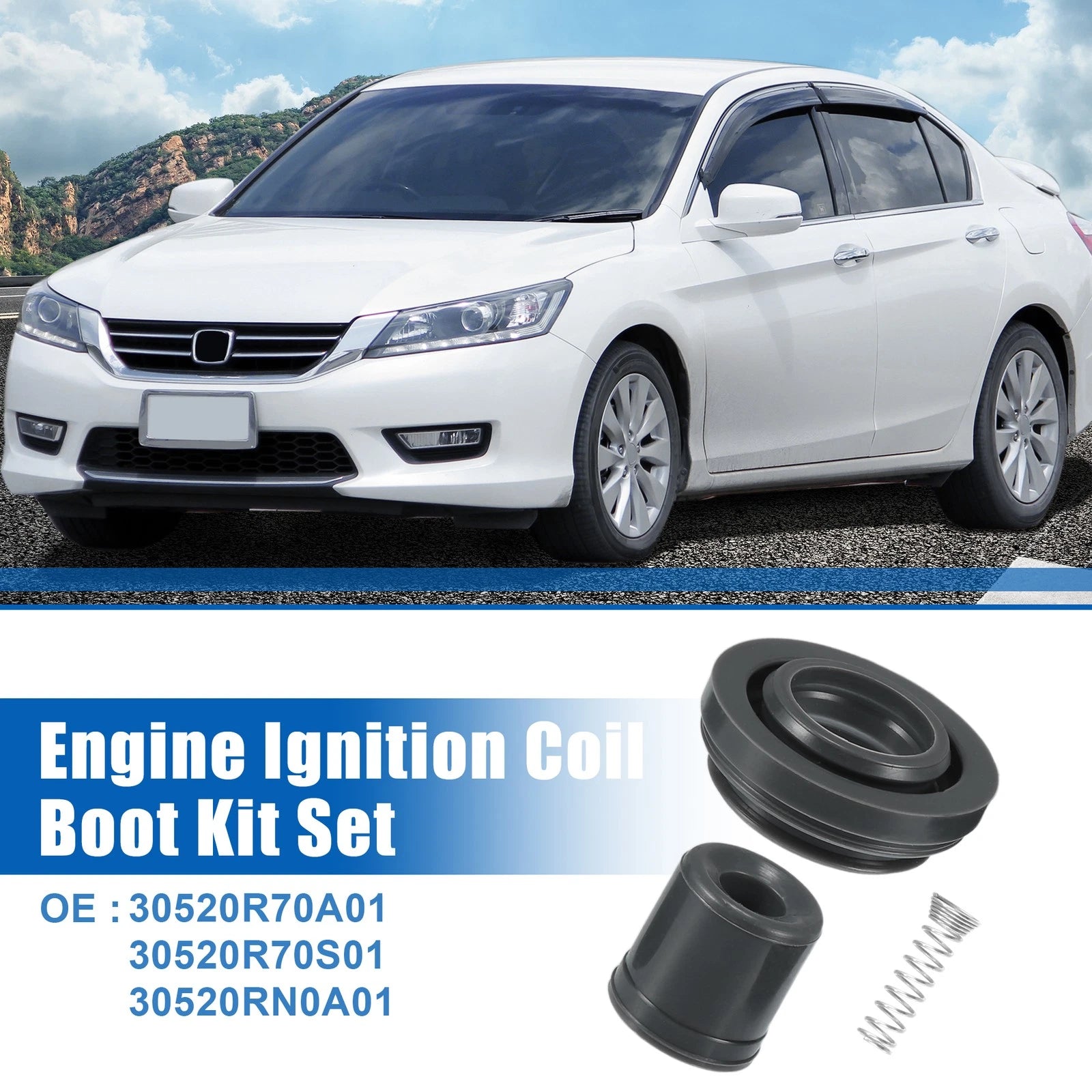 Set of 6 Ignition Coil Boot Kit No. 30520R70A01/30520R70S01 for Honda