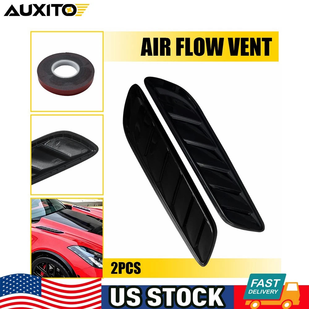 Glossy Black Front Hood Air Flow Vent Cover